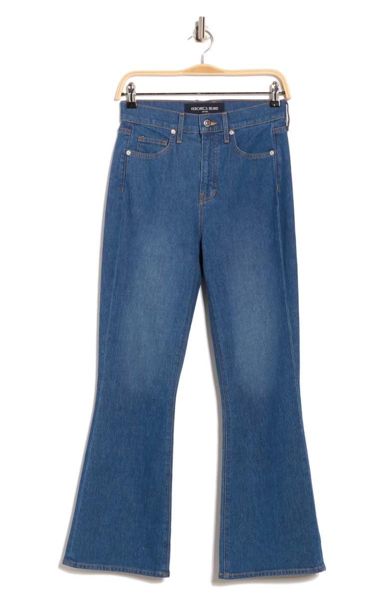 Veronica Beard Carson High Waist Ankle Flare Leg Jeans, Alternate, color, Cornflower