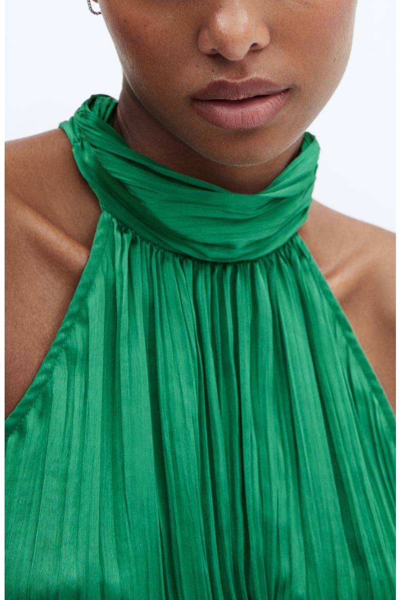 Plissé Sleeveless Top, Alternate, color, GREEN