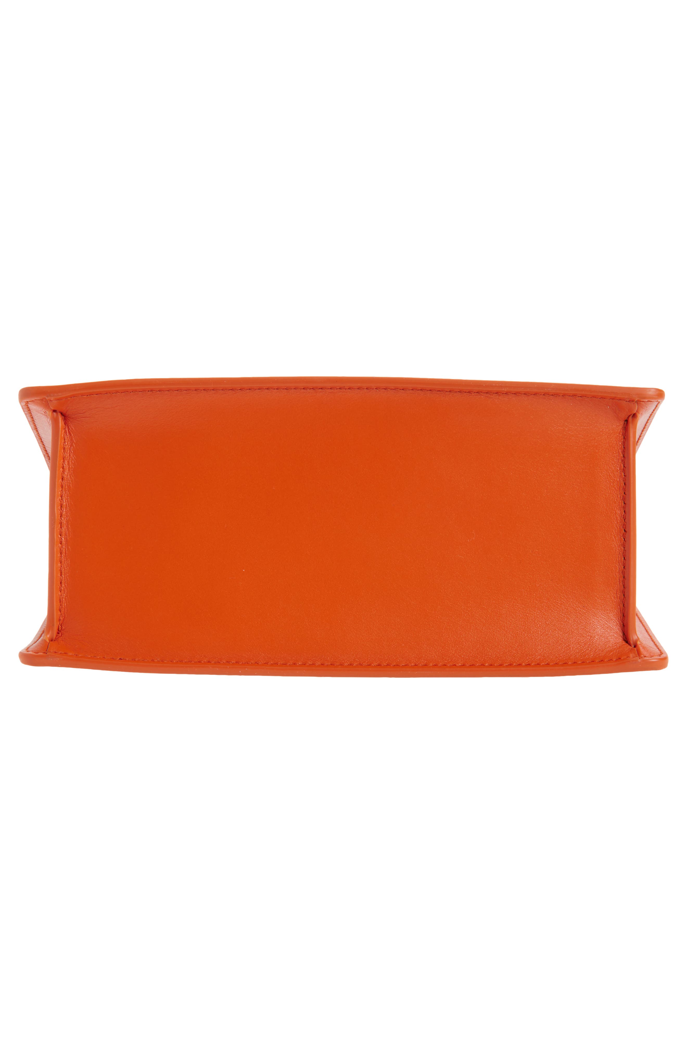 Double Gancio Leather Mini Clutch, Alternate, color, LIGHT SIENA