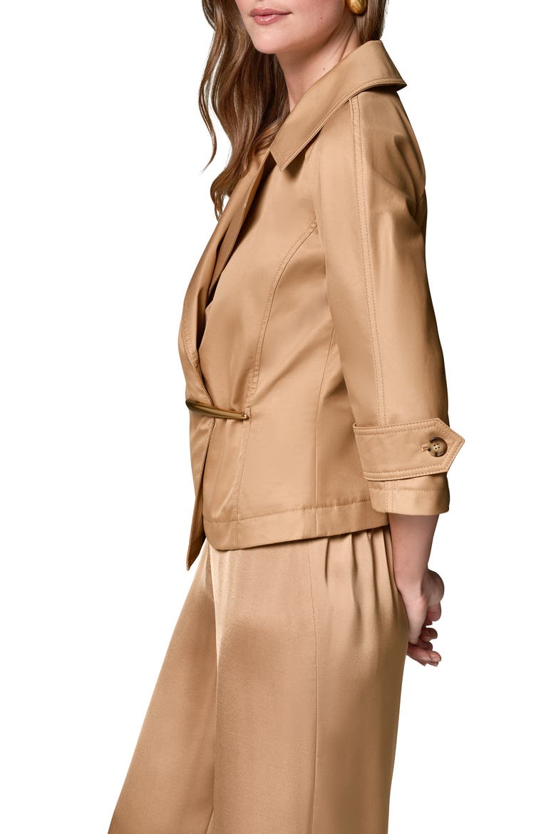 Bar Hardware Cotton Blend Jacket, Alternate, color, FAWN