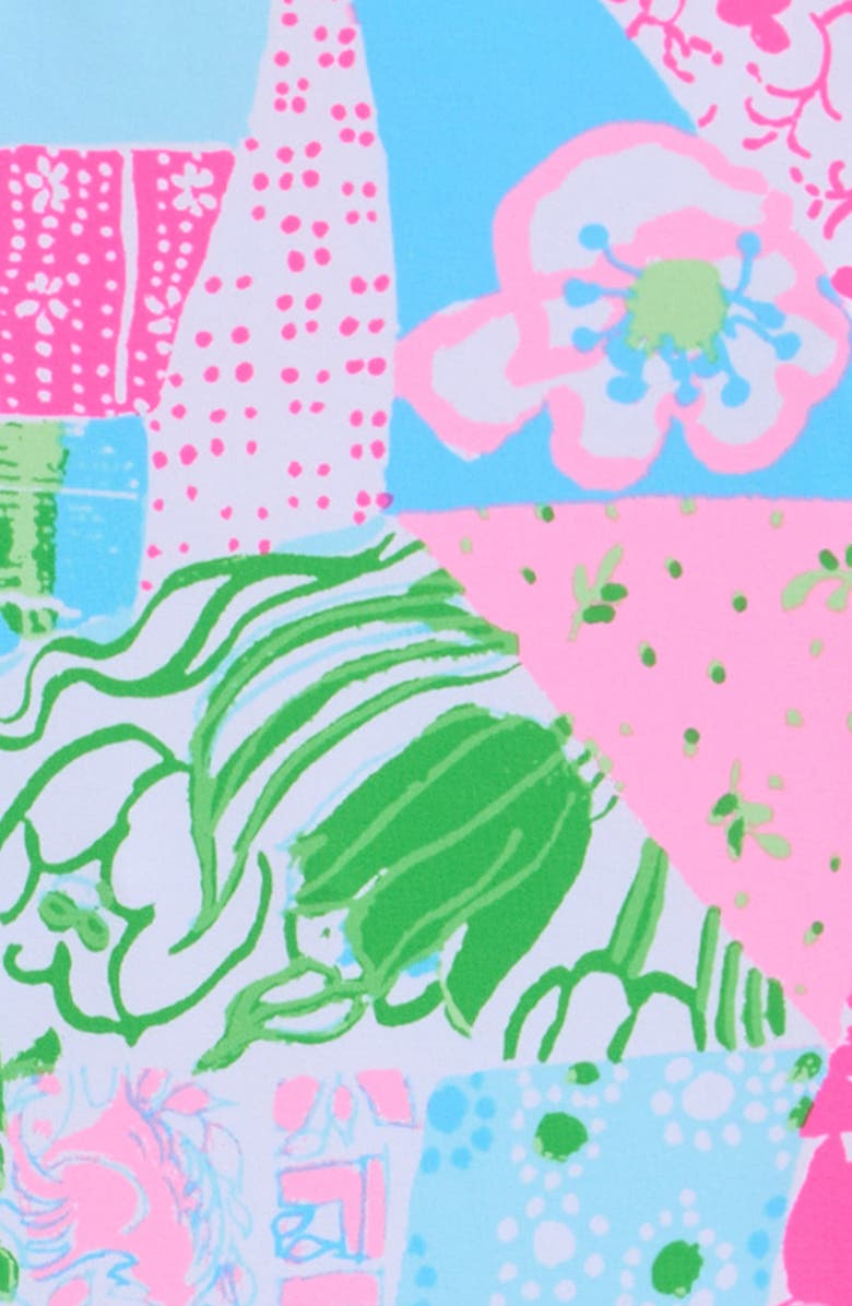 Lilly Pulitzer<sup>®</sup> Idella Ruffle Long Sleeve UPF 50+ One-Piece Rashguard Swimsuit, Alternate, color, Multi Crazy Quilt