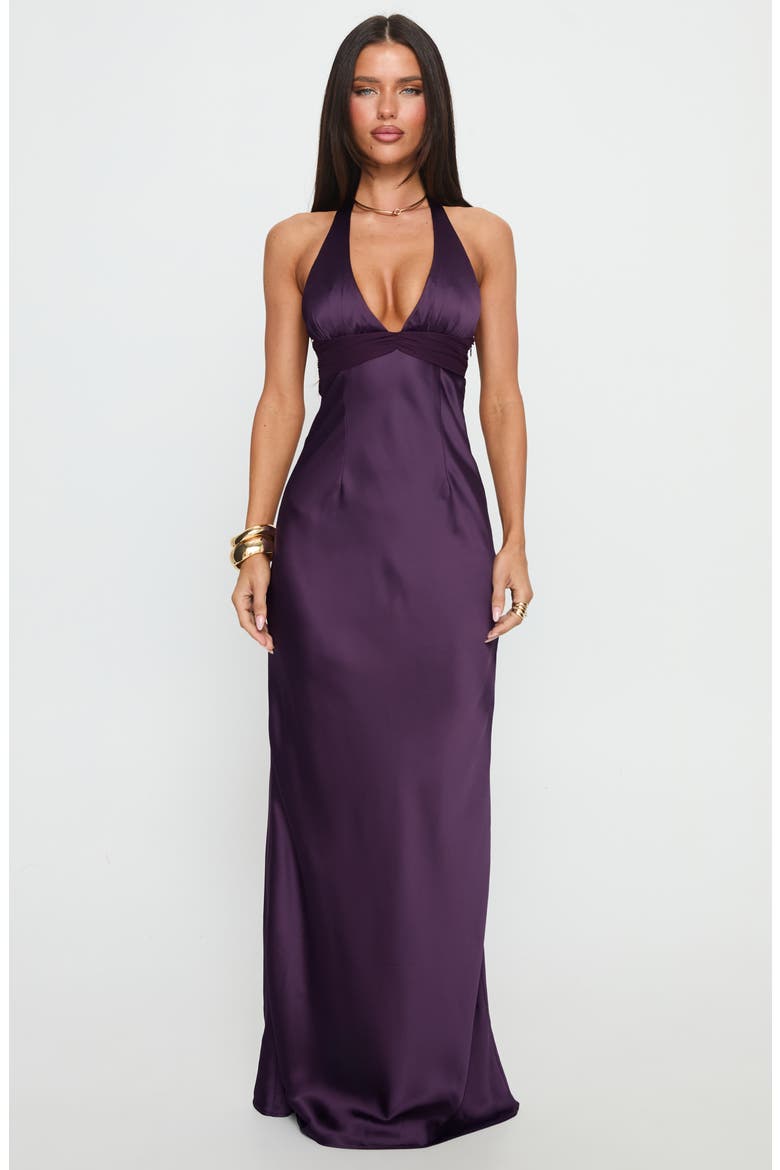 purple satin dress oh polly oh polly strappy satin purple dress. worn once