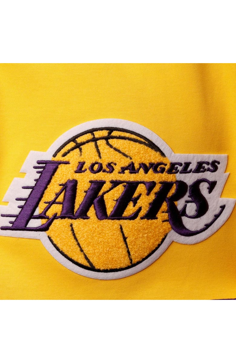 PRO STANDARD Men's Pro Standard Gold Los Angeles Lakers Chenille Shorts, Alternate, color,