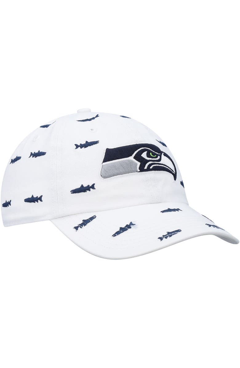 '47 Women's '47 White Seattle Seahawks Confetti Clean Up Adjustable Hat, Alternate, color, White