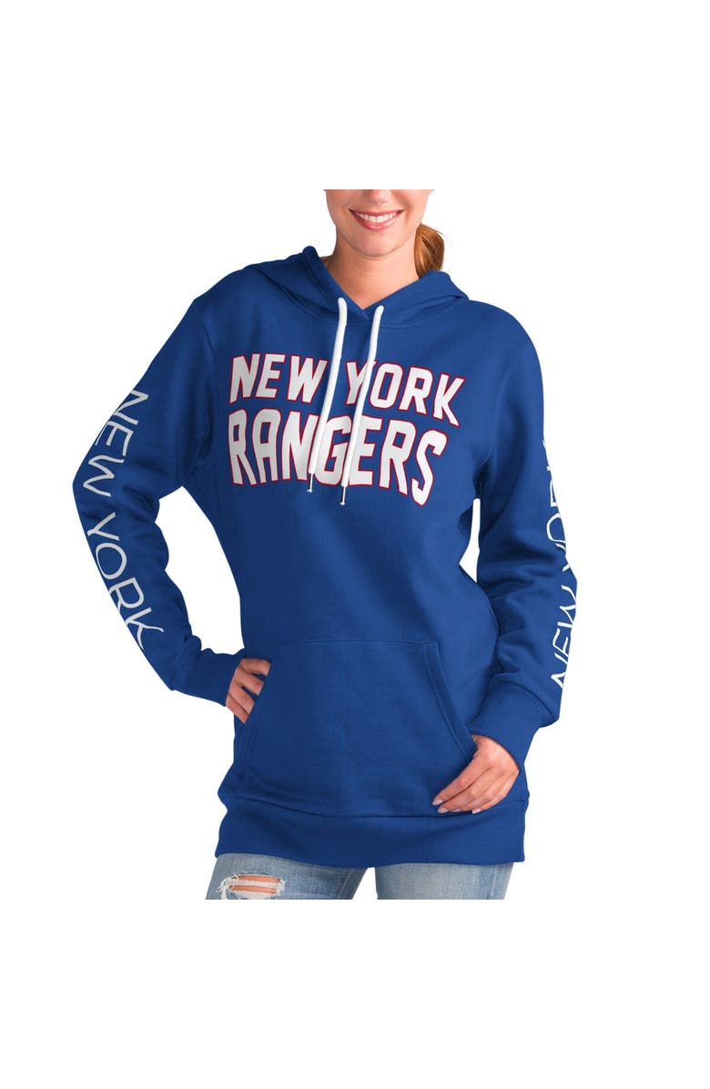 G-III 4HER BY CARL BANKS Women's G-III 4Her by Carl Banks Blue New York Rangers Overtime Pullover Hoodie, Alternate, color, Blue