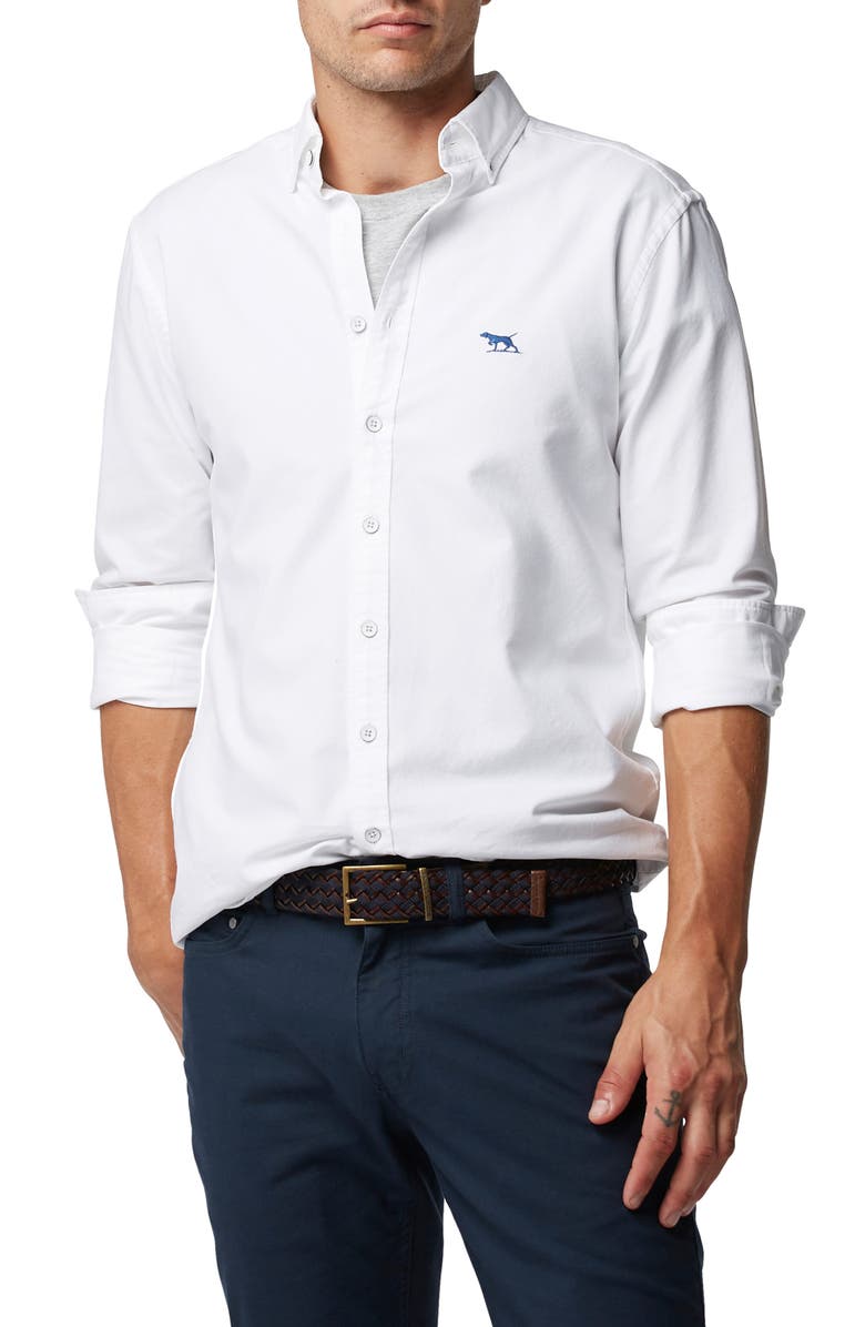 Rodd & Gunn North Island Solid Button-Down Shirt, Main, color, Snow