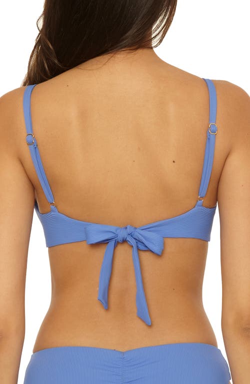 Bca By Rebecca Virtue Modern Edge Beaded Bikini Top In Blue