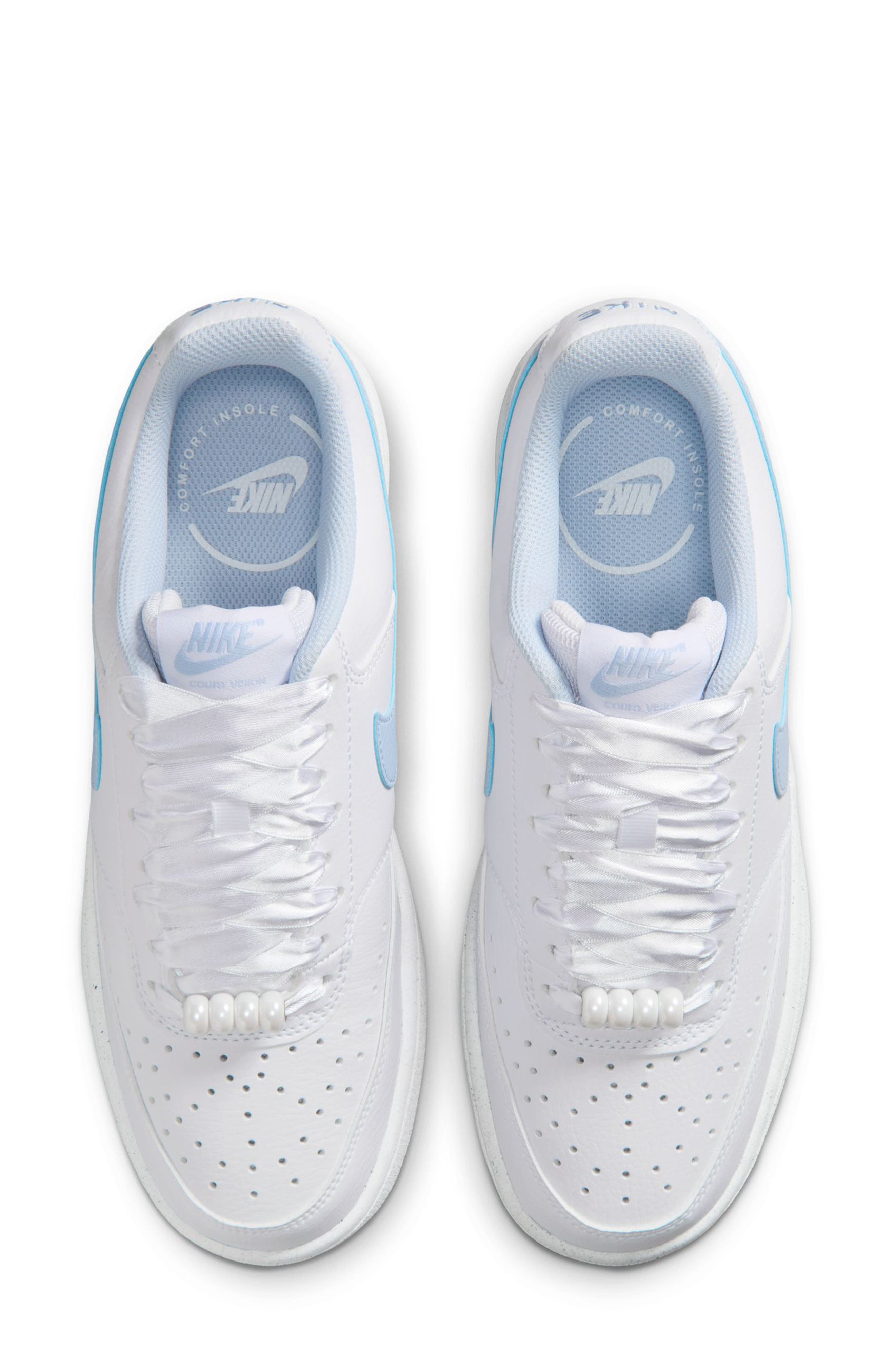 Court Vision Low Sneaker, Alternate, color, WHITE/ HYDROGEN BLUE