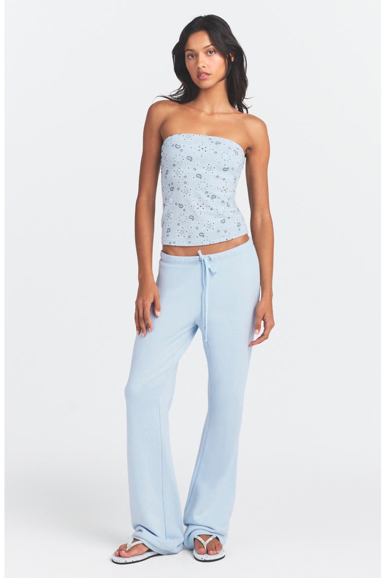 Drapey French Terry Straight Leg Pants, Alternate, color, POWDER BLUE