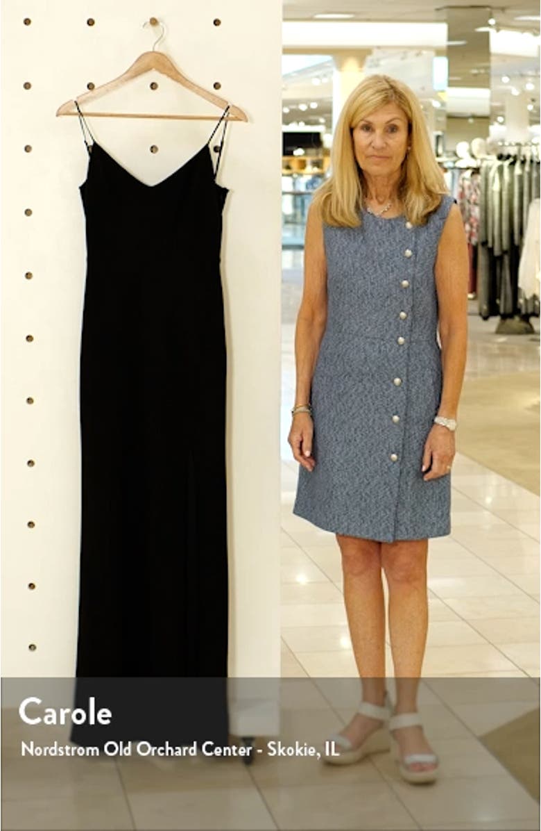 The Abigal Cowl Back Side Slit Gown, sales video thumbnail