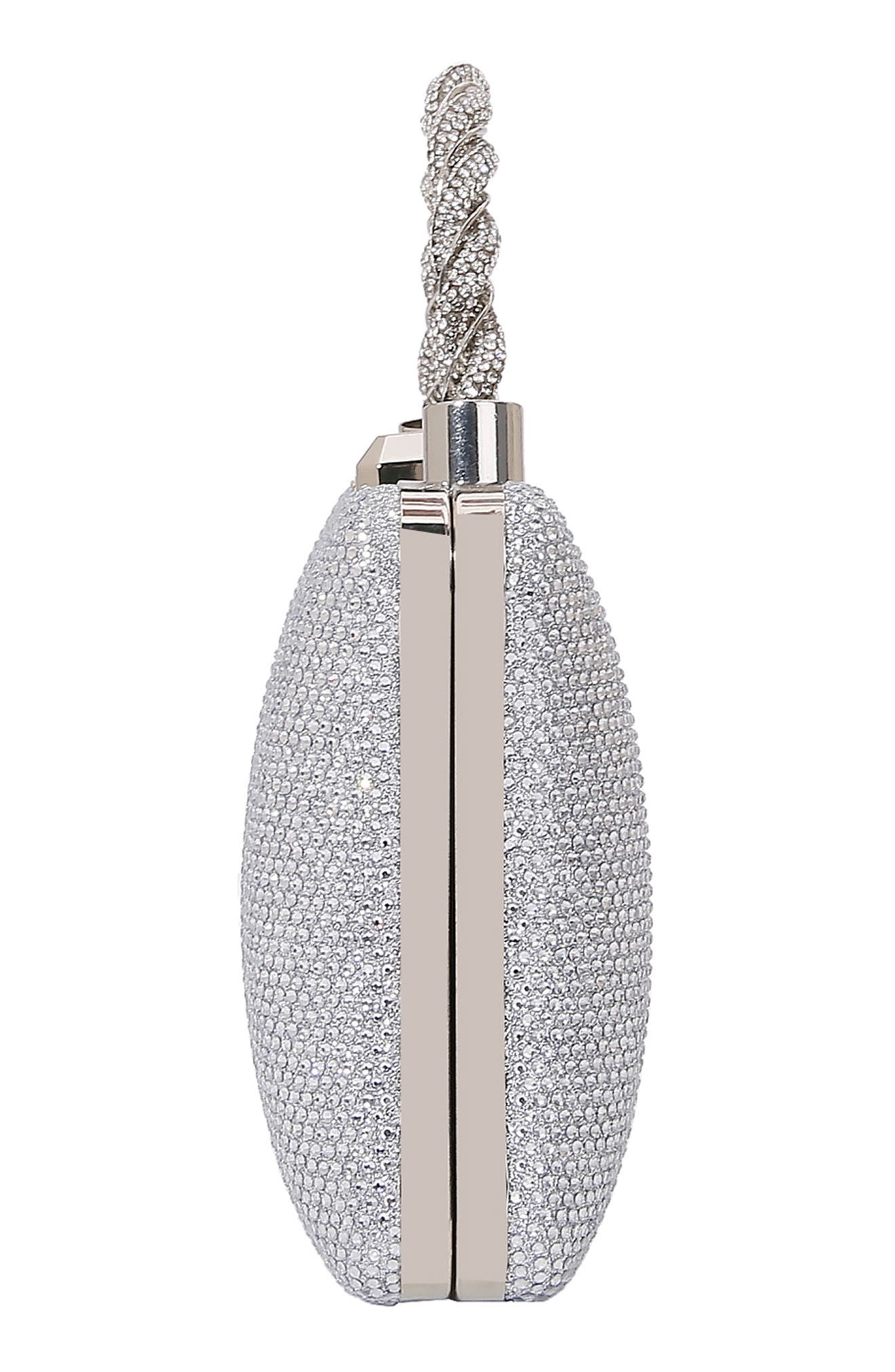 Rhinestone Clutch, Alternate, color, SILVER
