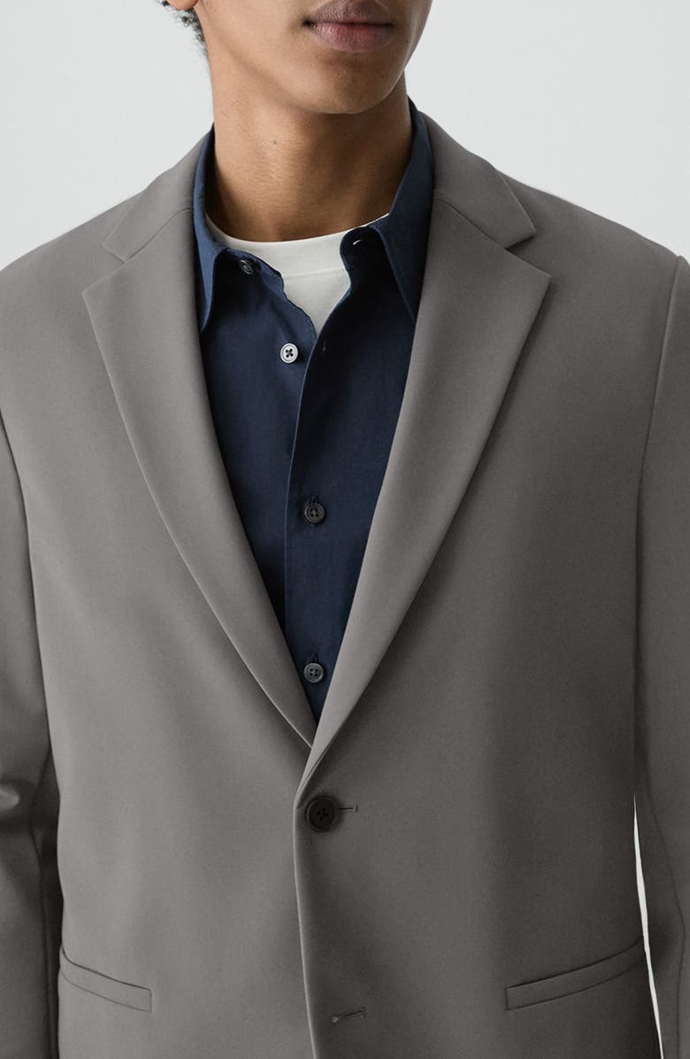 Theory Clinton Precision Ponte Knit Blazer, Alternate, color, Carbon - Bax