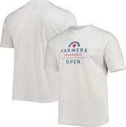 AHEAD Men's Ahead White Farmers Insurance Open Pembroke Dress T-Shirt