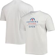AHEAD Men's Ahead White Farmers Insurance Open Pembroke Dress T-Shirt