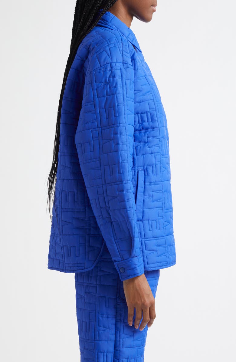 Melody Ehsani Monogram Quilted Shirt Jacket, Alternate, color, Cobalt Blue