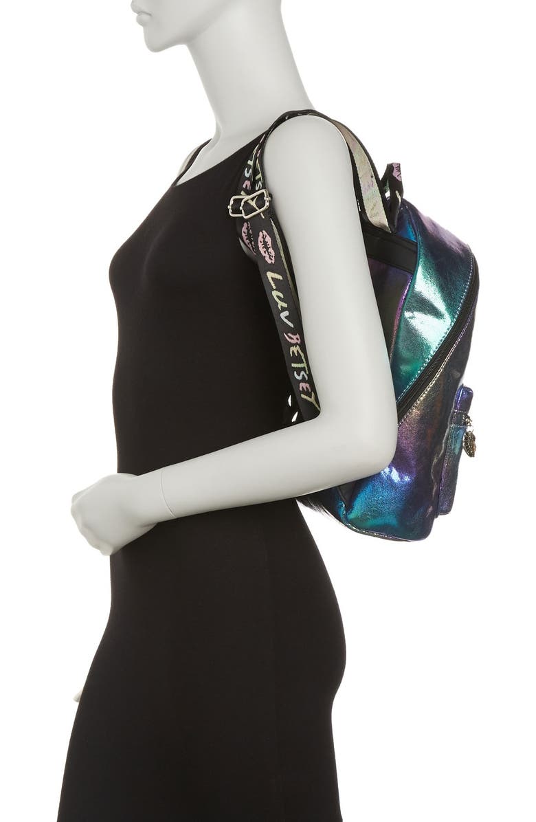 Luv Betsey by Betsey Johnson Spark Metallic Backpack, Alternate, color,