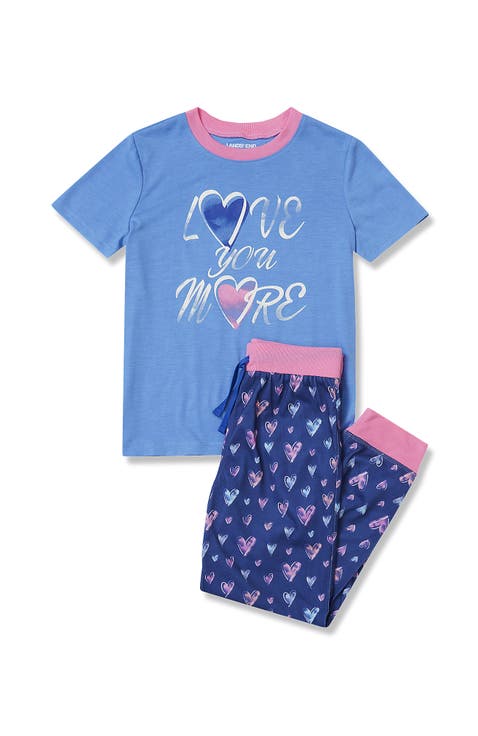 Kids Short Sleeve Top and Jogger Bottom Pajama Set