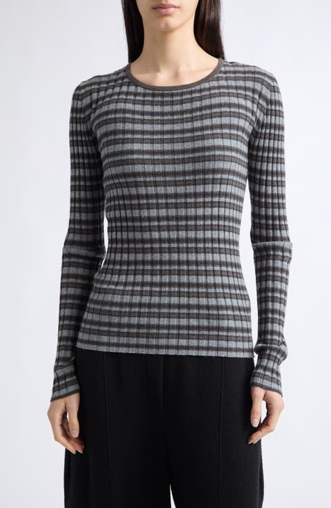 Tarika Stripe Cotton & Cashmere Sweater