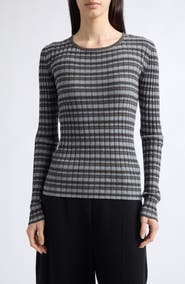 Lisa Yang Tarika Stripe Cotton & Cashmere Sweater