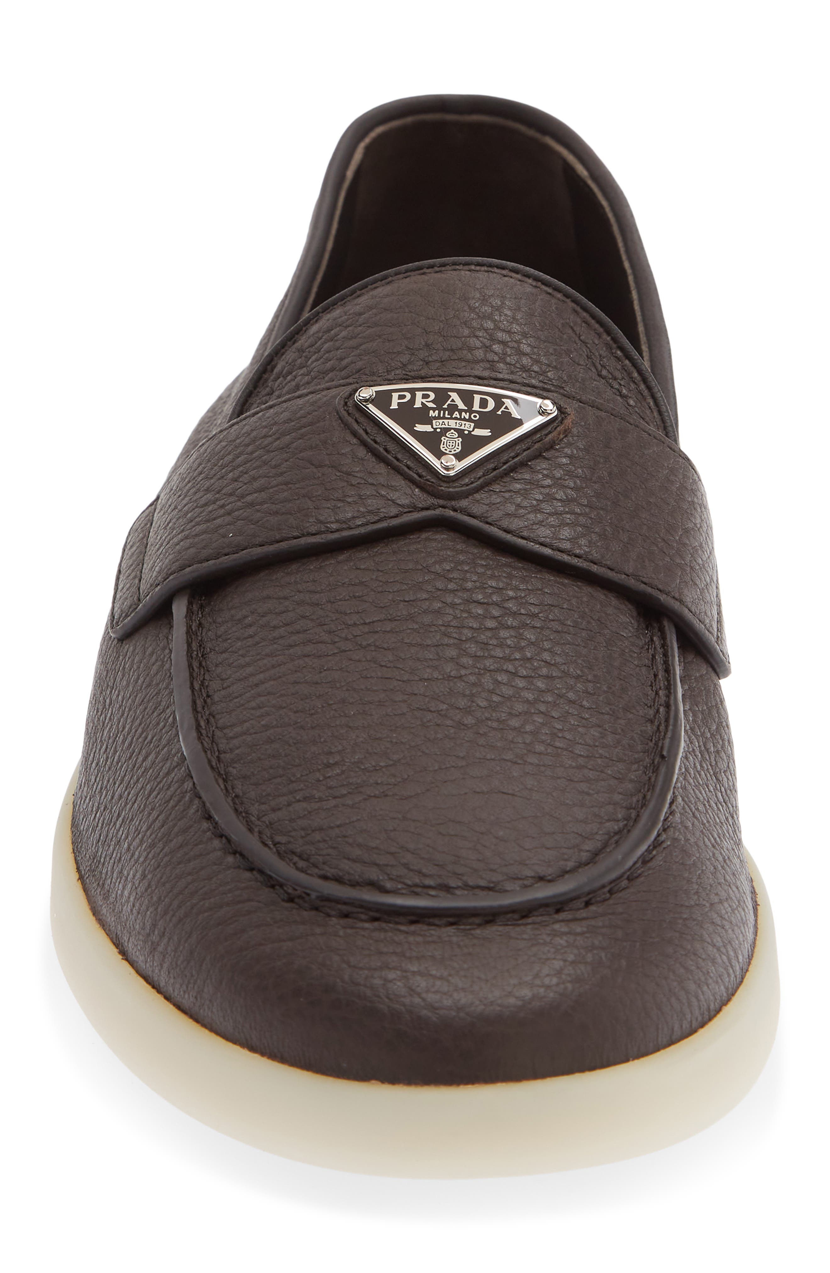 Prada St. Tropez Loafer, Alternate, color, Caffe