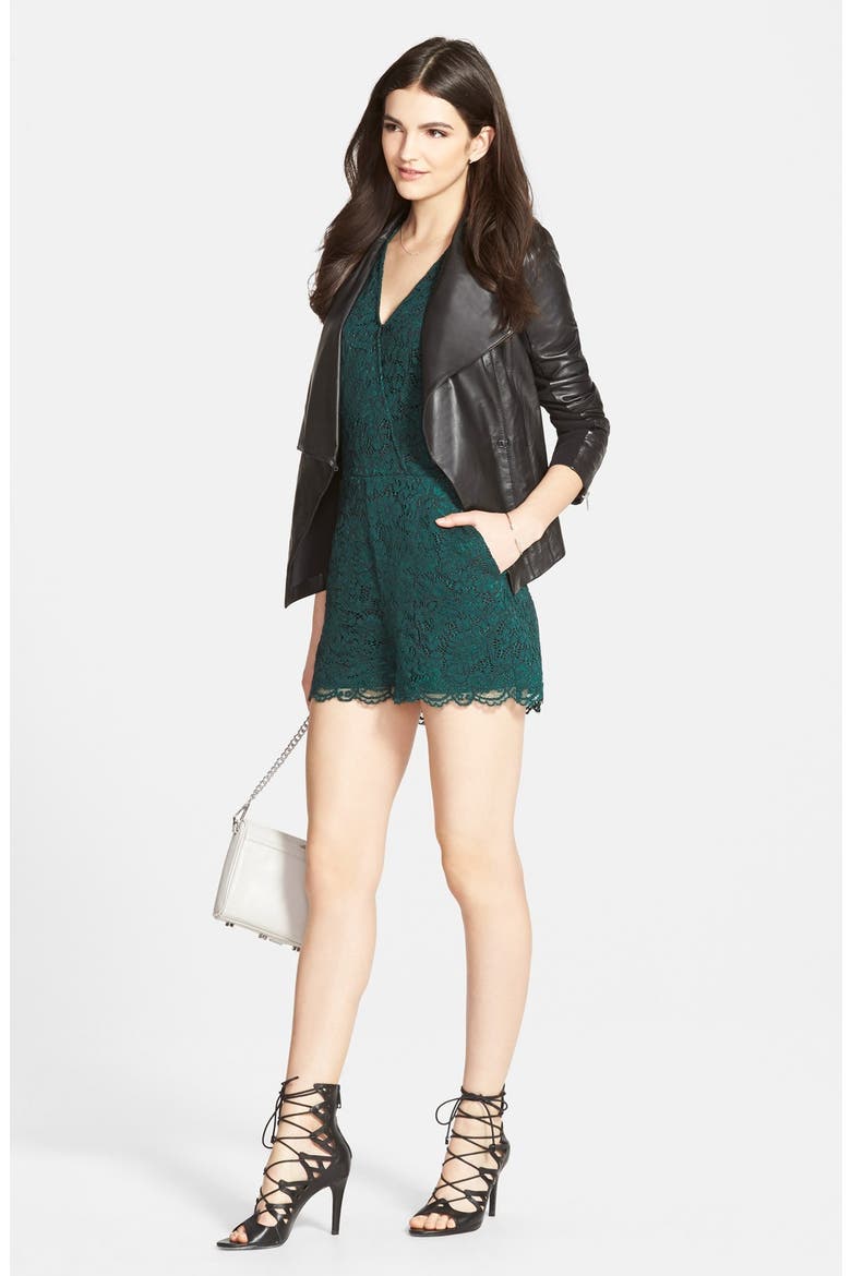 Lace Romper, Alternate, color, GREEN BOTANICAL