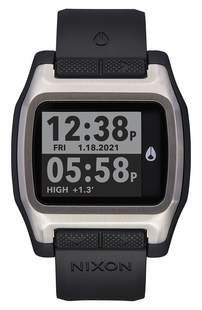 Nixon High Tide Digital Silicone Strap Watch, 44mm, Main, color,