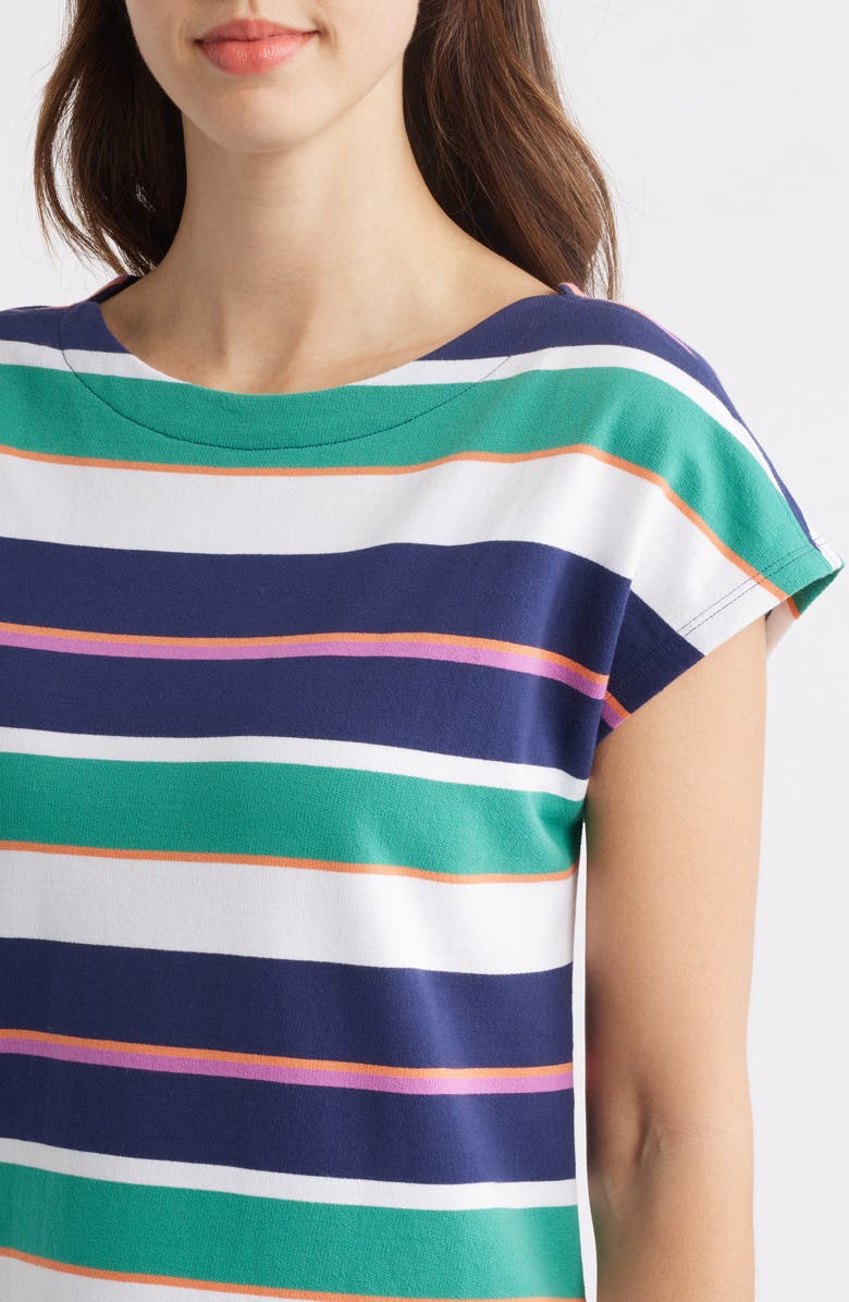 Hatley Spring Sea Stripe Short Sleeve Cotton Dress, Alternate, color, 