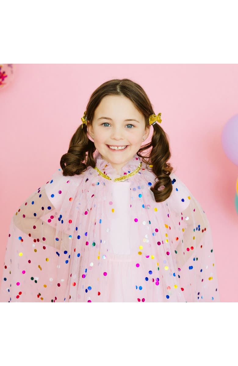 Sweet Wink Pink Confetti Cape, Alternate, color, Pink