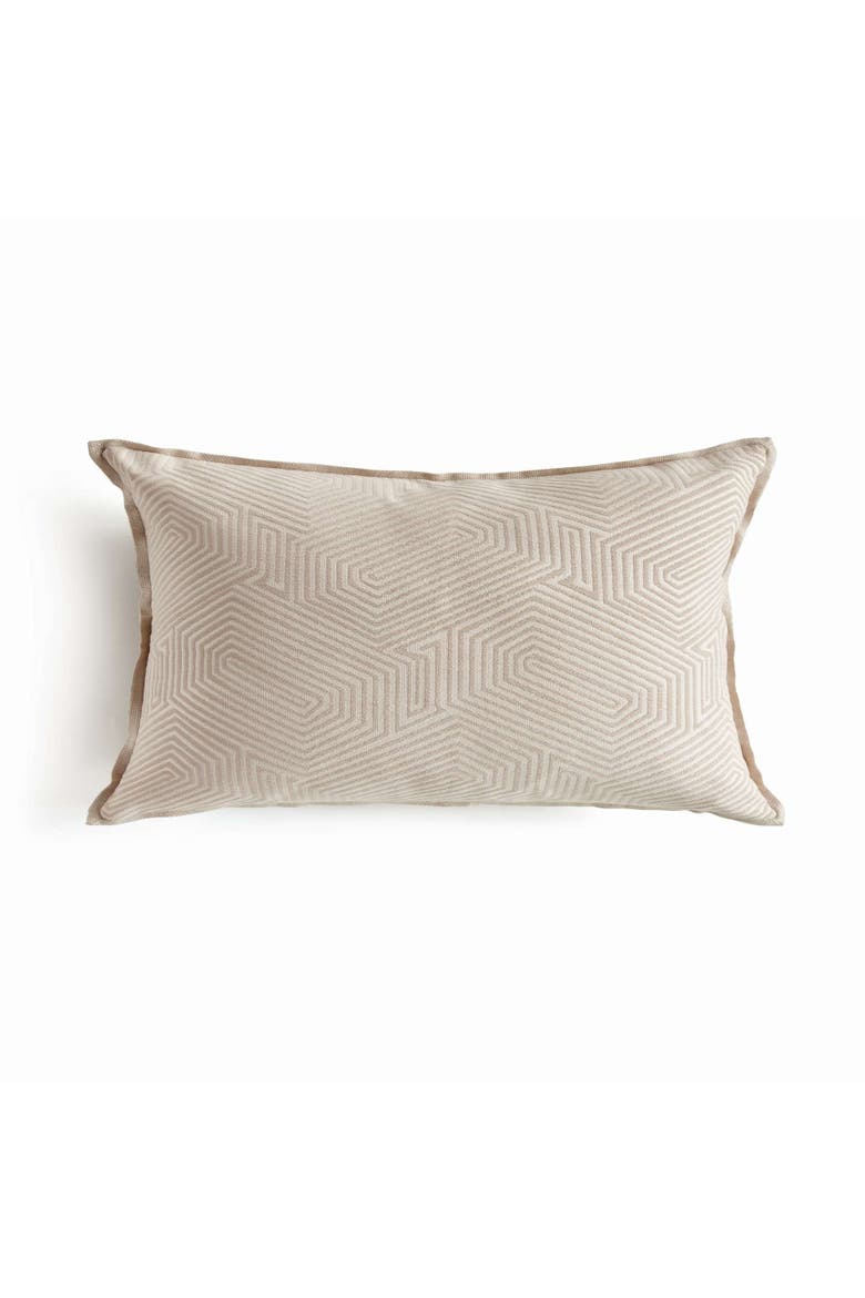 Geo Lumbar Indoor-Outdoor Pillow, Main, color, Beige