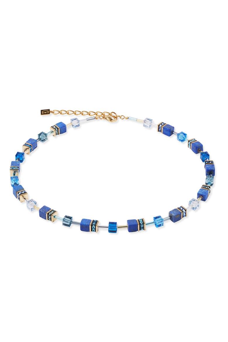 Geocube Iconic Precious Necklace, Main, color, Blue