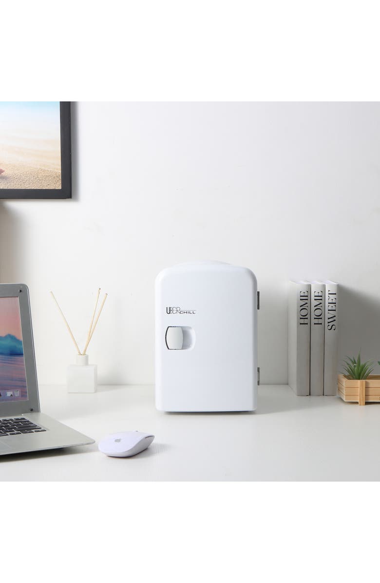 UBER APPLIANCE 6-Can Mini Fridge - White, Alternate, color, White