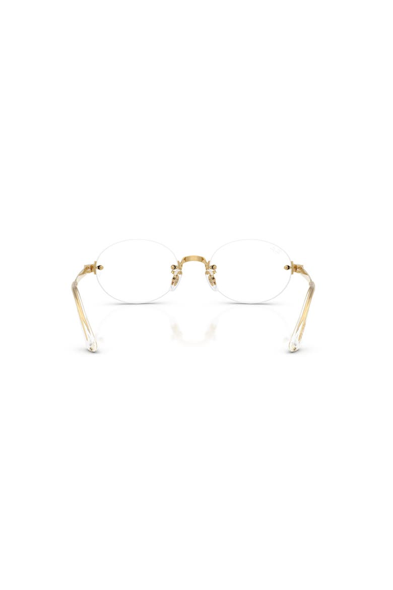52mm Oval optical glasses, Alternate, color, Gold