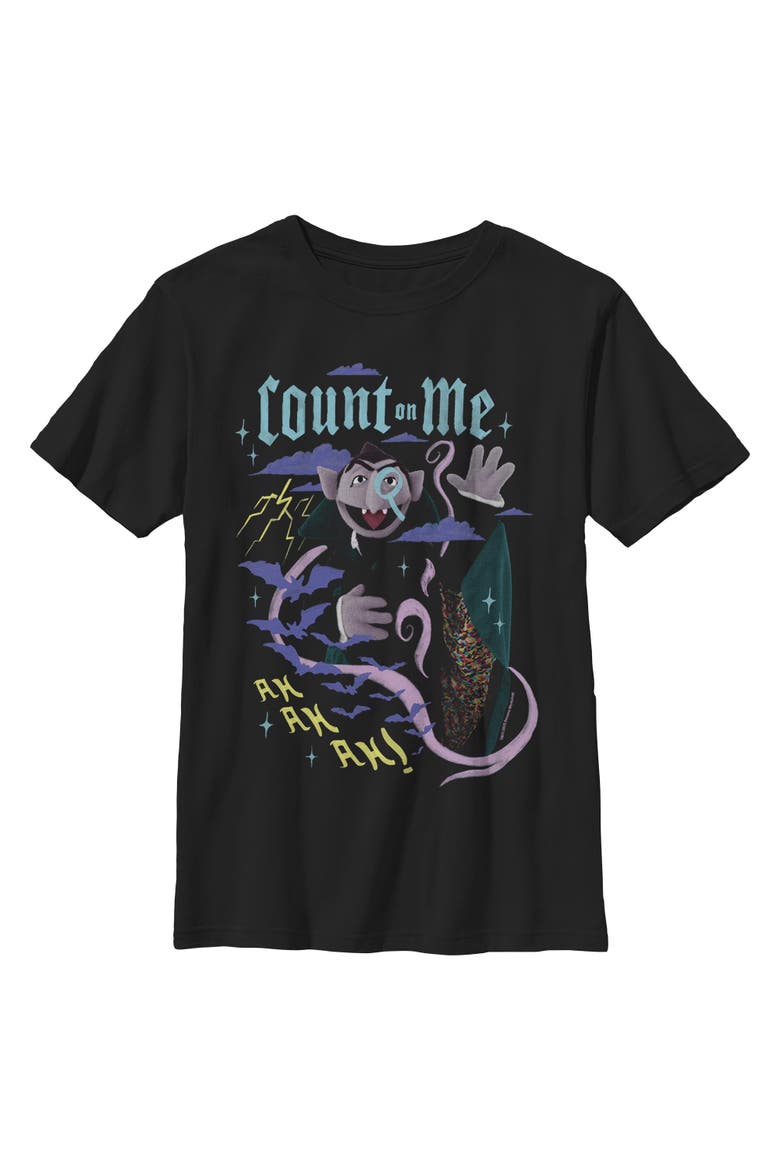 Boy's Sesame Street Count on Me  Graphic T-Shirt, Main, color, Black