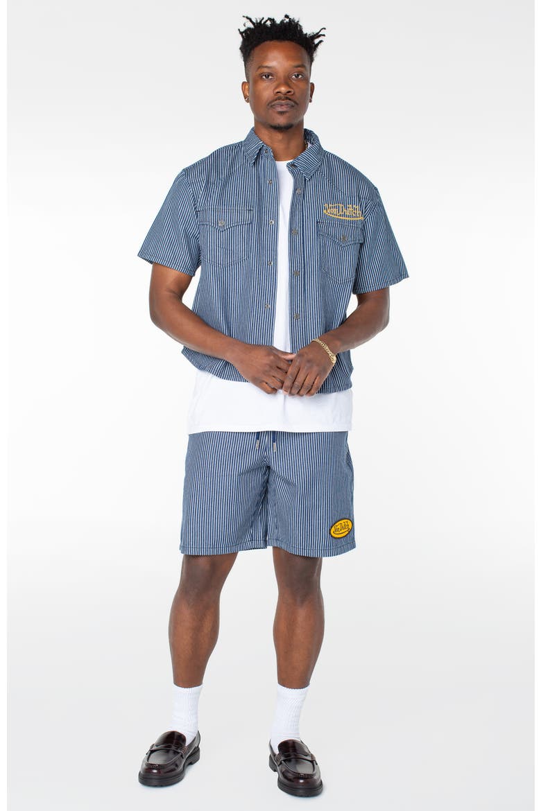Dean Crop Short Sleeve Shirt, Alternate, color, Flugitow Wash