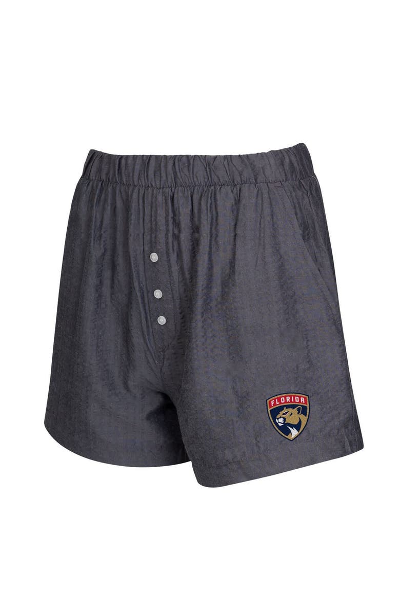 CONCEPTS SPORT Women's Concepts Sport Charcoal Florida Panthers Two-Pack Boxer Shorts Set, Alternate, color, Charcoal