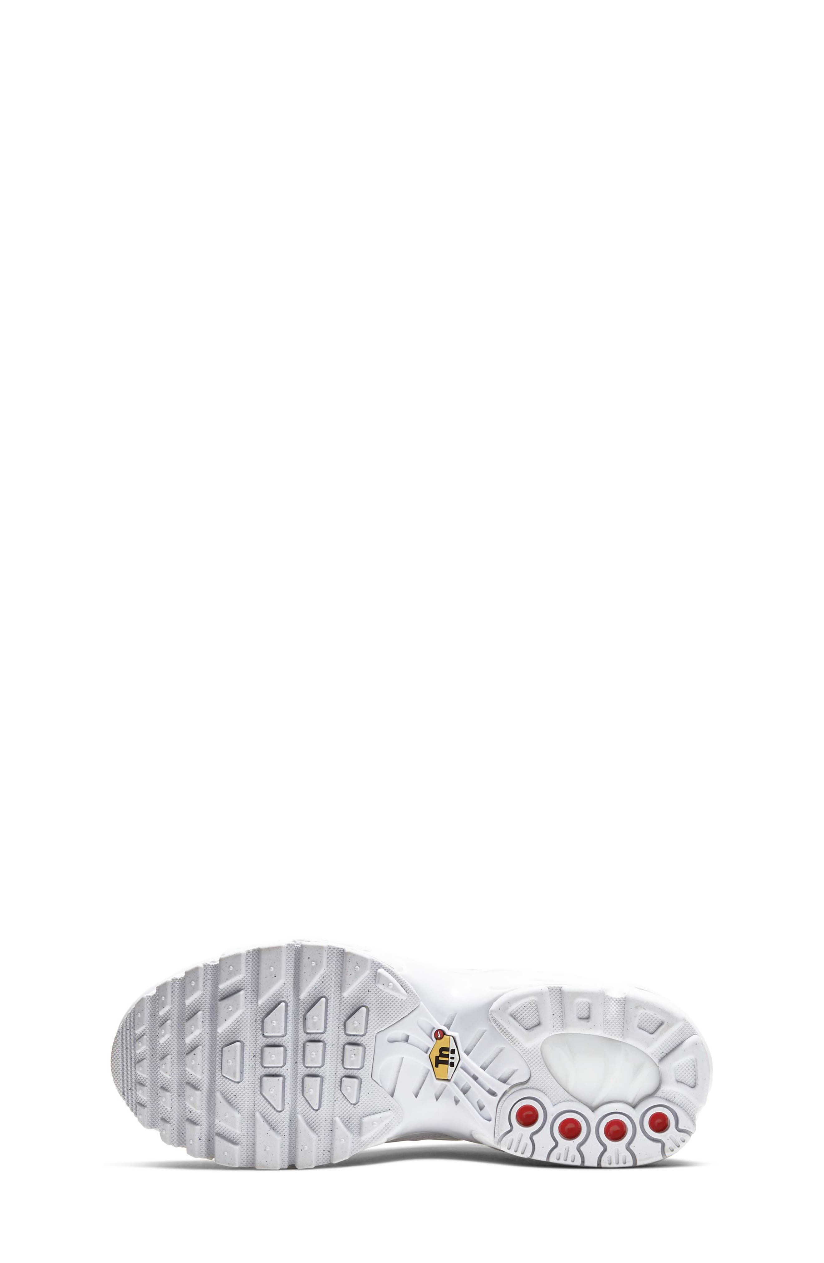 Nike Kids' Air Max Plus GS Sneaker, Alternate, color, White/ White/ Silver