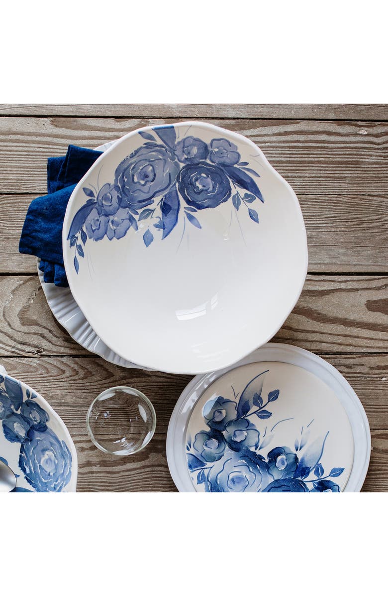 VIETRI Camellia Deep Serving Bowl, Alternate, color, Blue