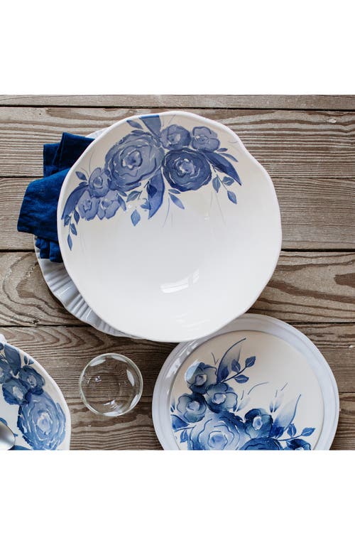 Vietri Camellia Deep Serving Bowl In Blue