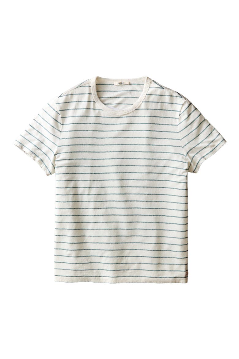 Relaxed Striped Hemp and Cotton T-Shirt, Alternate, color, WHITE/ MEDITERRANEA STRIPE