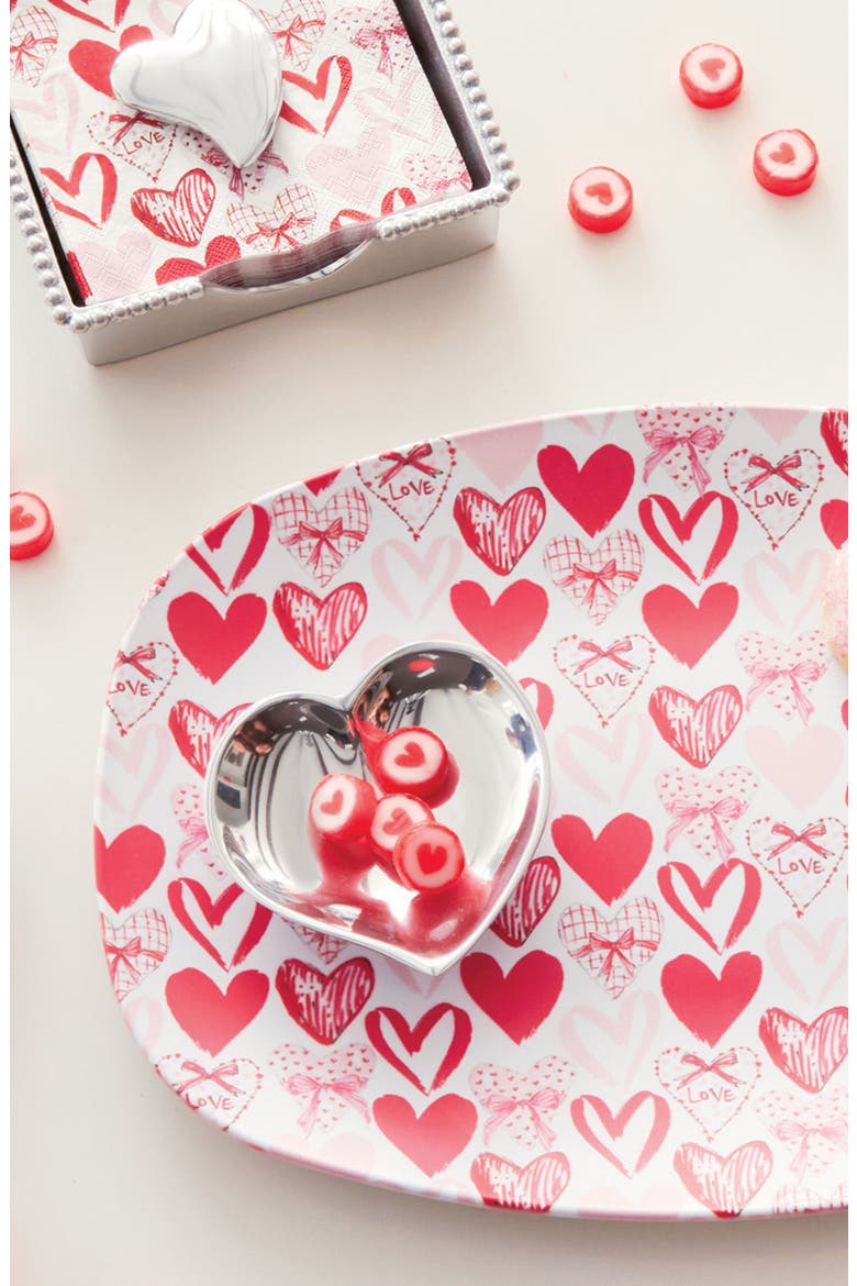 Heart Trinket Dish, Alternate, color, SILVER