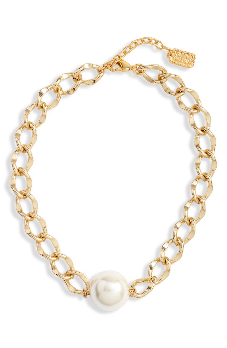 Karine Sultan Pearl Collar Necklace, Main, color,