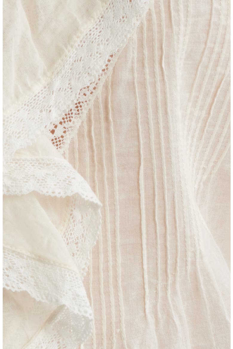 Sinora Lace & Ruffle Top, Alternate, color, OPTIC WHITE
