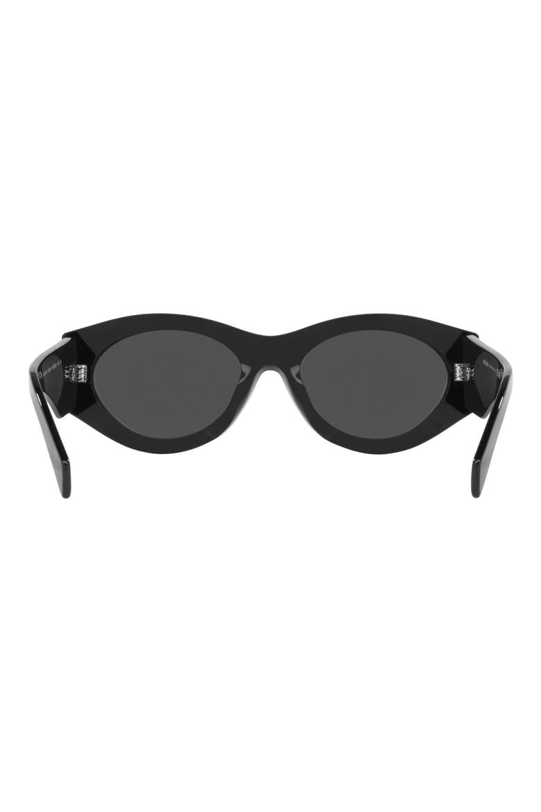 53mm Irregular Sunglasses, Alternate, color, BLACK