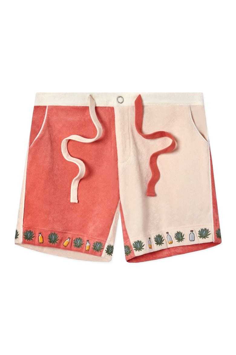 '¡Gusanito!' Cabana Shorts, Main, color, Parchment/Pink Adobe