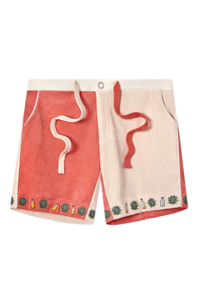 Tombolo '¡Gusanito!' Cabana Shorts, Main, color, Parchment/Pink Adobe