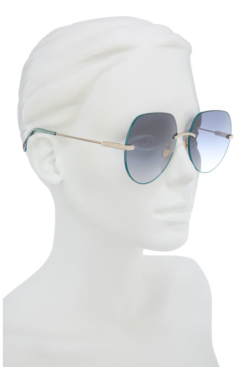 61mm Oversize Sunglasses, Alternate, color, GOLD GOLD GREY
