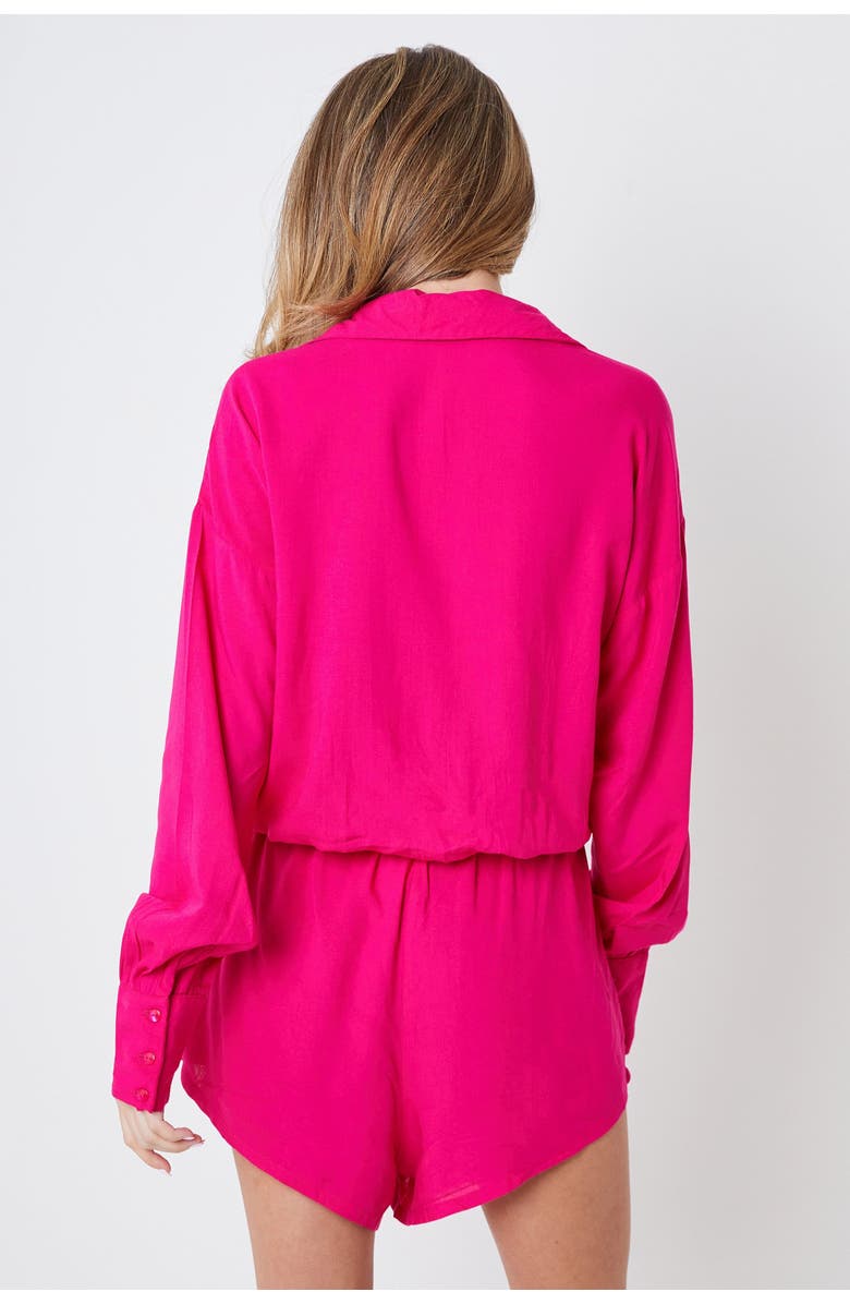 CREEA the Label Button-Up Long Sleeve Romper, Alternate, color, 