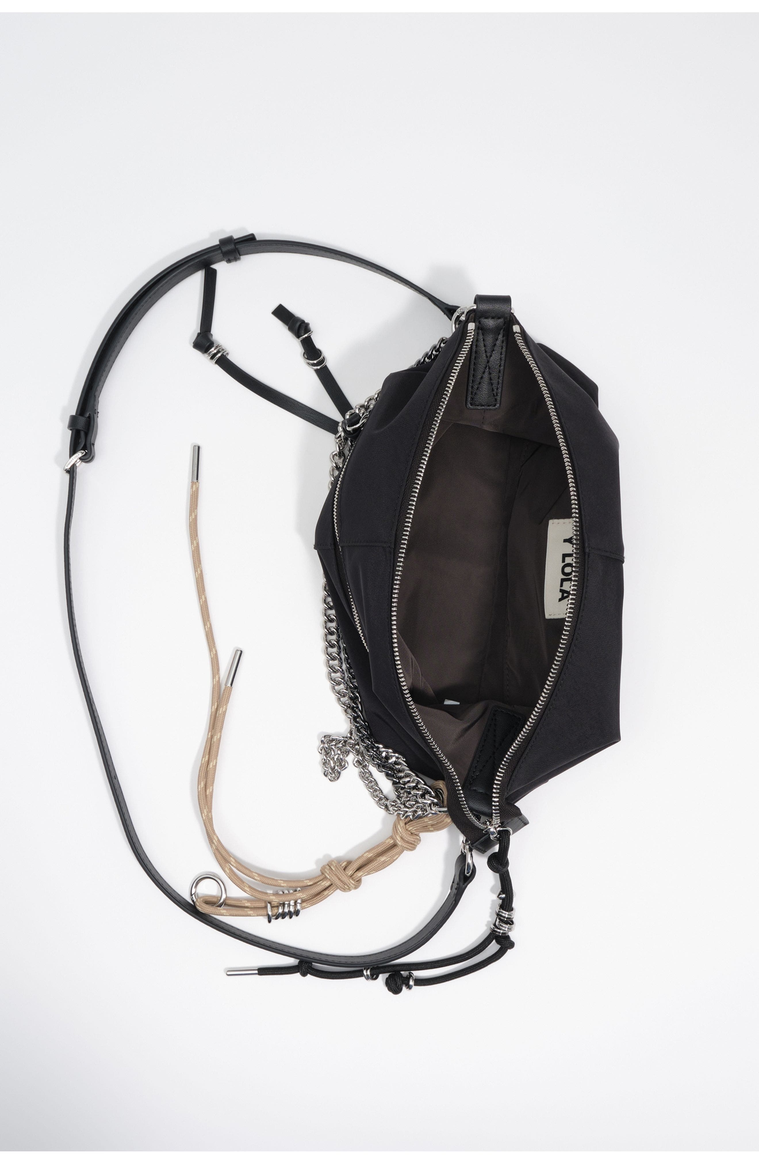Large Nylon Madrid Bag, Alternate, color, BLACK