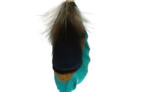 Olivia Welles Hillaria Beaded Feather Pendant Necklace In Gold