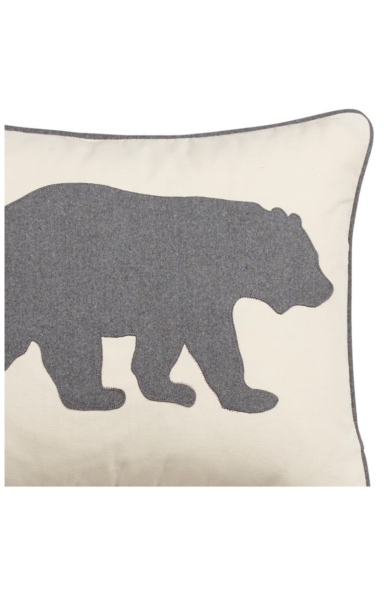 Bear Throw Pillow, Alternate, color, GREY